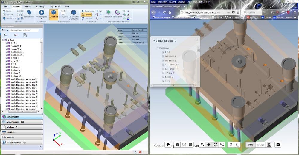 CAD-Daten webbasiert austauschen mit Glovius