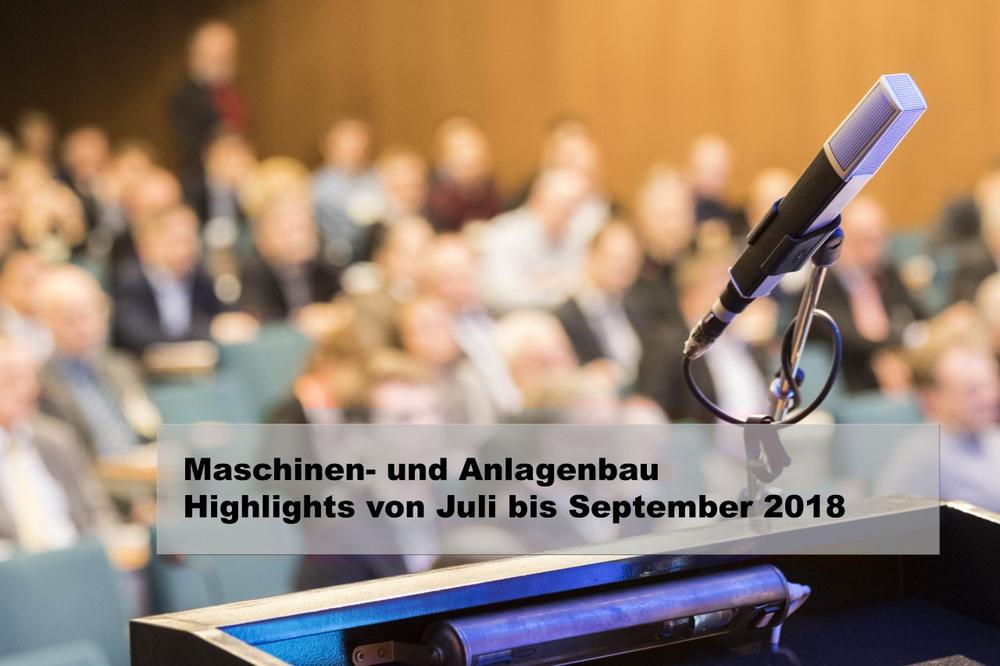 Maschinen- und Anlagenbau – Neue Veranstaltungen und aktuelle Termine