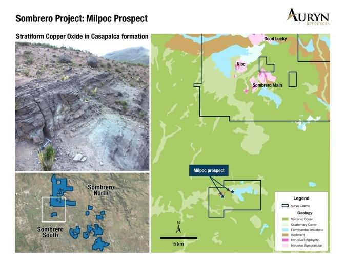 Auryn identifiziert signifikante Kupfermineralisierung in neuem Prospekt auf Sombrero