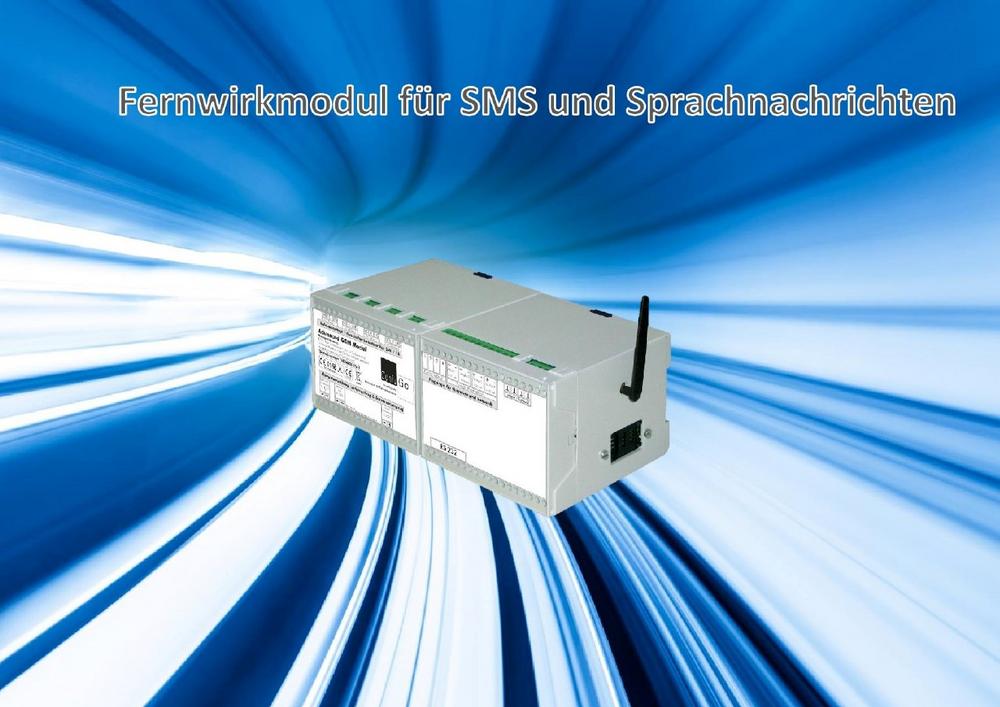 SMS- Fernwirkgerät auf Hutschiene mit Sprachmeldungsfunktion