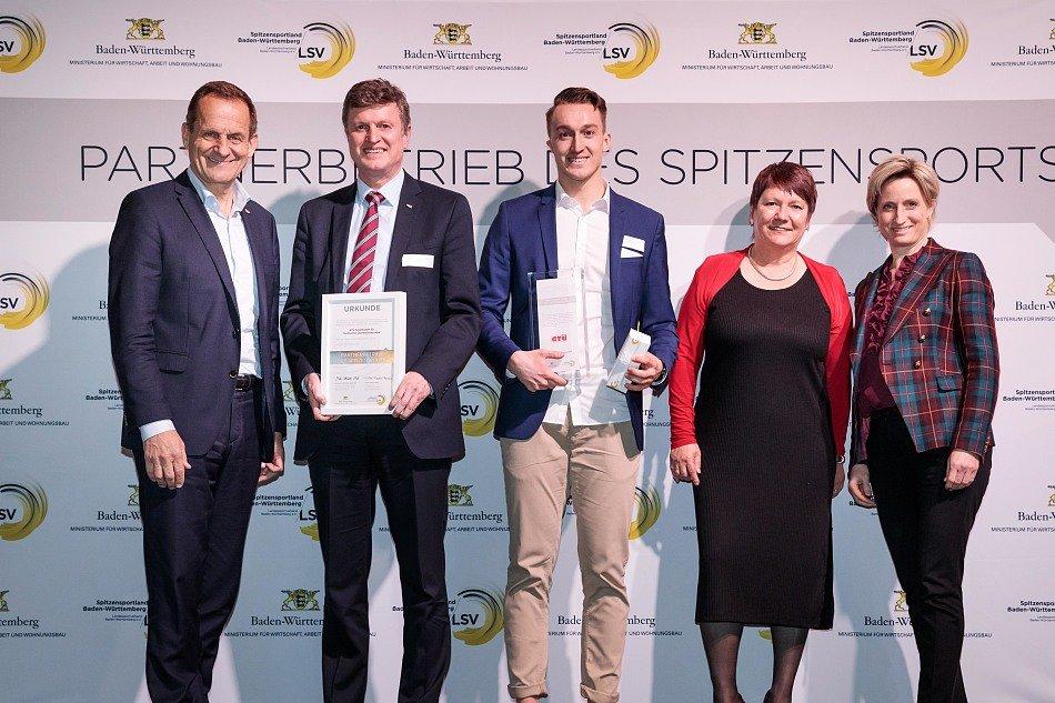 GTÜ erneut als „Partnerbetrieb des Spitzensports“ ausgezeichnet