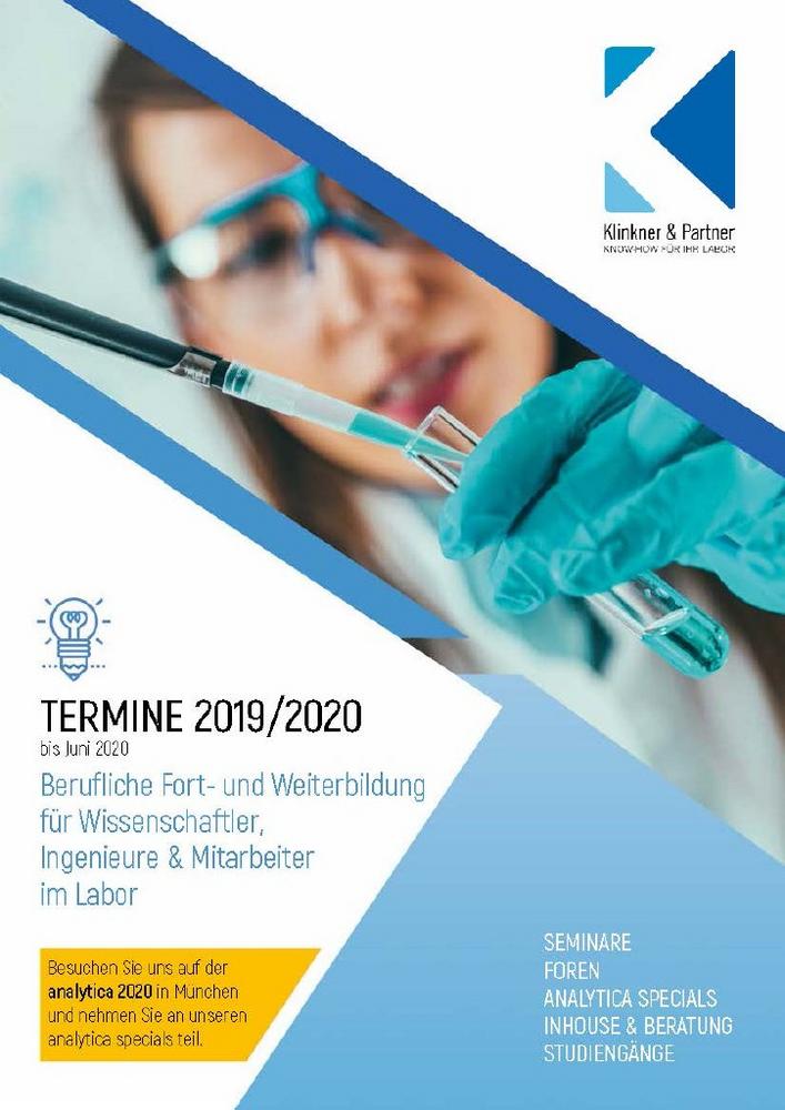 Seminare 2020 und analytica specials von Klinkner & Partner