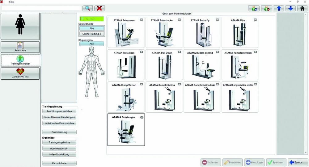 Neue Software aus der ATAMA Serie für moderne Trainingstherapie