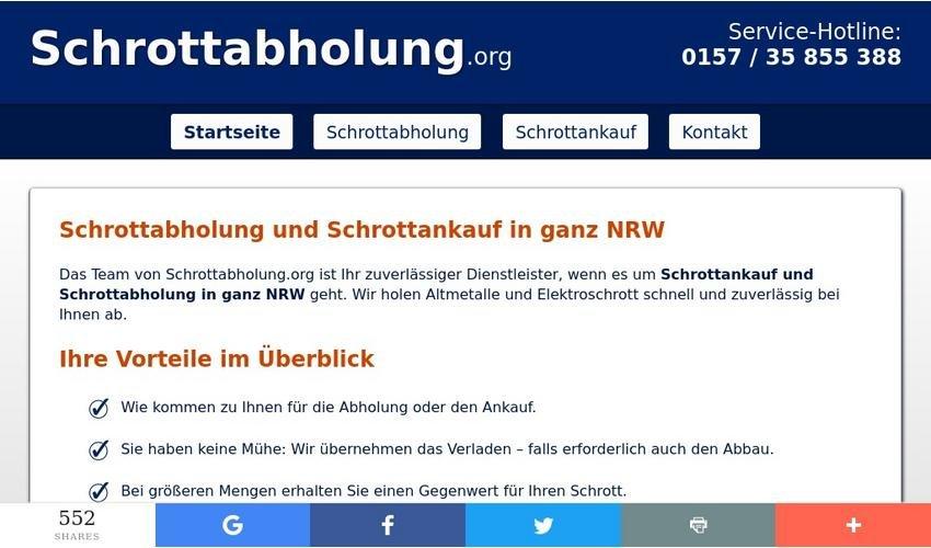 Schrottabholung Bochum nimmt Ihren Altmetallschrott mit