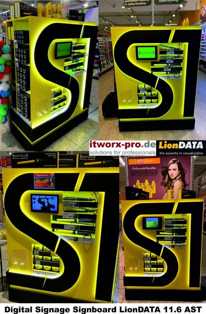 Digital Signage: itworx-pro GmbH rollt LionDATA 11,6 Zoll Digital Signage Signboards für Verkaufsdisplays in SB-Warenhäuser aus