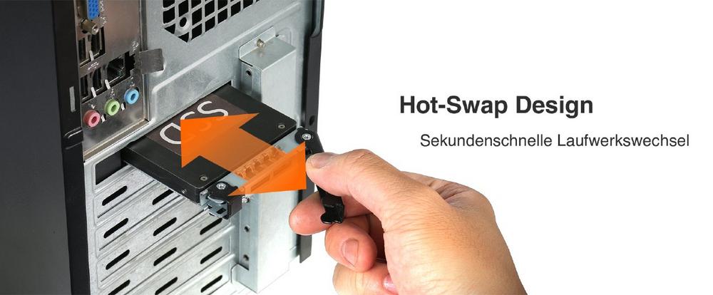 Produktvorstellung: ICY DOCK ToughArmor MB839SP-B 2,5″ SATA SSD/HDD zu PCIe 2.0 x1 Hot-Swap Wechselrahmen für PCIe Slot