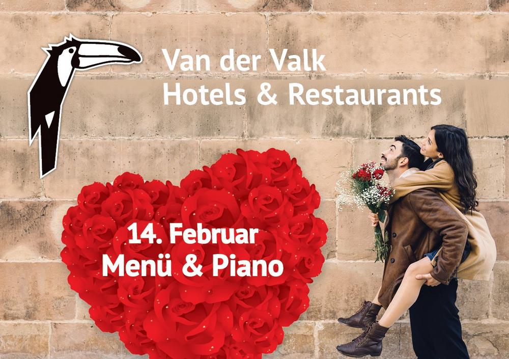 Romantisches Menü mit Piano und mehr