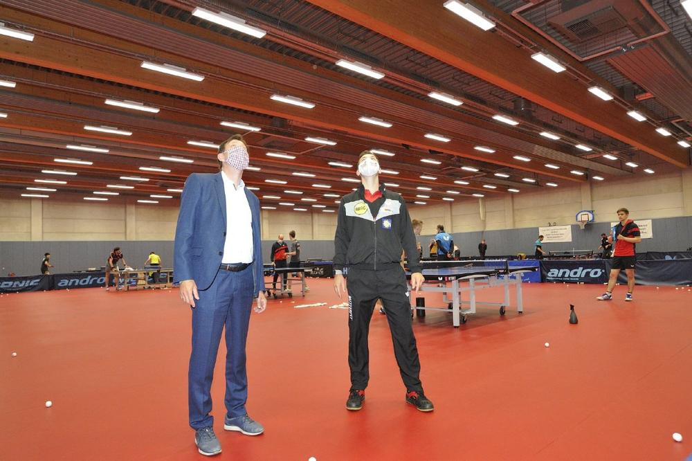 Neue LED-Lampen für das Deutsche Tischtennis-Zentrum