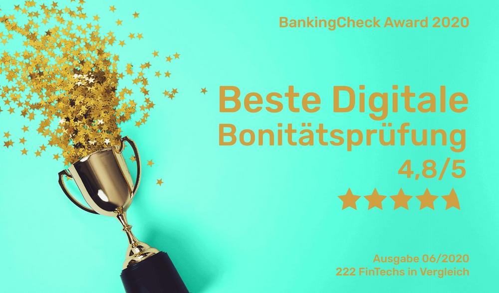 bonify als „Beste Digitale Bonitätsprüfung 2020” ausgezeichnet