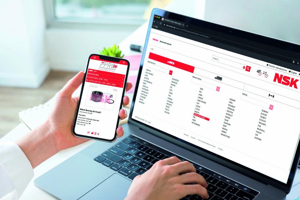 New online catalogue for NSK automotive aftermarket parts