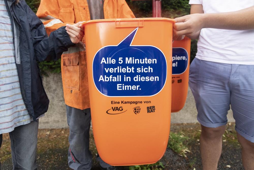 Freche Sprüche für Sauberkeit: Schülerinnen und Schüler des 8er-Rats, VAG und ASF starten Kampagne