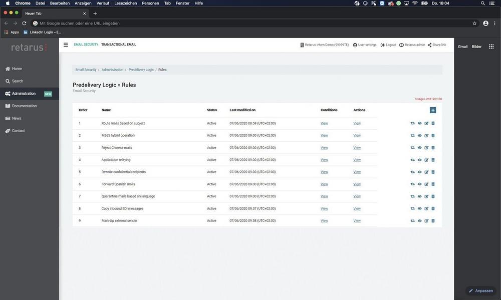 Retarus Predelivery Logic: Regelbasierte E-Mail-Workflows und -Policies aus der Cloud