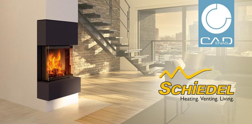 Schiedel erweitert seine 3D BIM CAD Daten Bibliothek von CADENAS im Bereich Kamin- und Ofensysteme