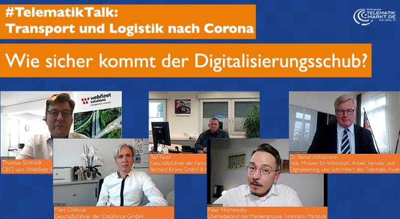 „Transport und Logistik nach Corona“: Der große #TelematikTalk morgen auf Telematik-Markt.de