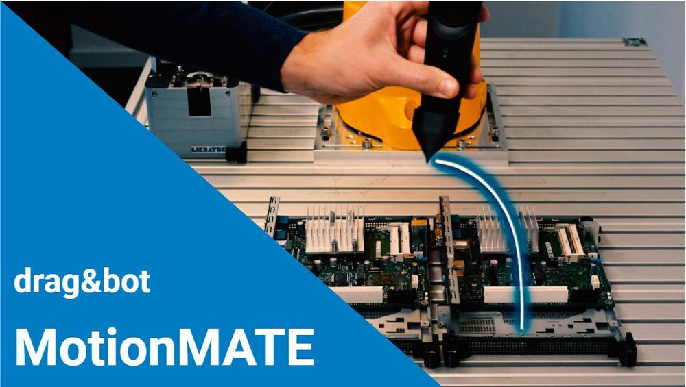 New wireless teach-in of industrial robots with the drag&bot MotionMATE