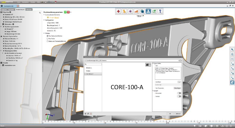Innovative 3D-Druckfunktion: Bauteile automatisch beschriften