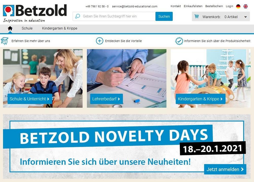 Neuer B2B-Onlineshop für Großkunden: Bildungsspezialist Betzold vertraut auf Software-Infrastruktur von novomind