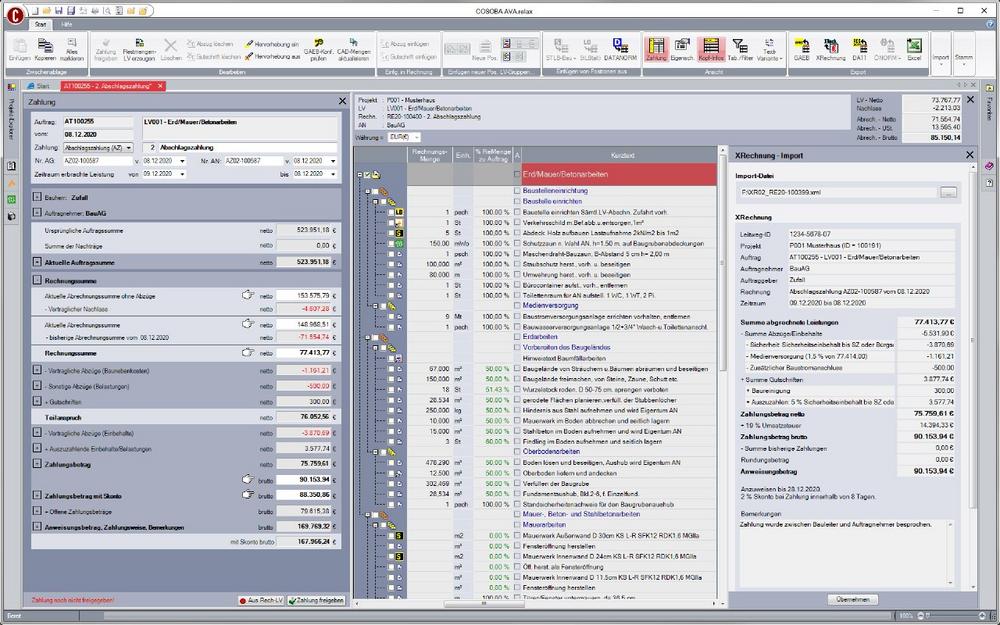 AVA.relax 7.95 – AVA Software jetzt mit XRechnung Schnittstelle