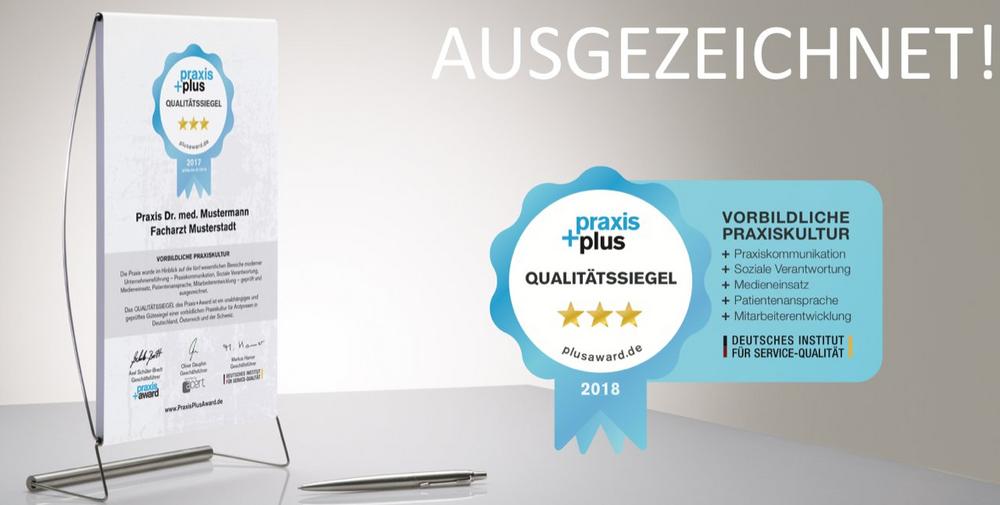 Anerkanntes Gütesiegel für vorbildliche Servicequalität und Praxiskultur in Arztpraxen der D-A-CH Region