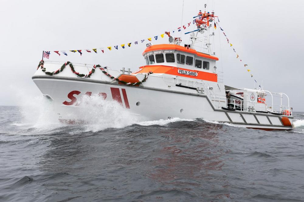 Neuer Seenotrettungskreuzer der DGzRS in Grömitz auf den Namen FELIX SAND getauft
