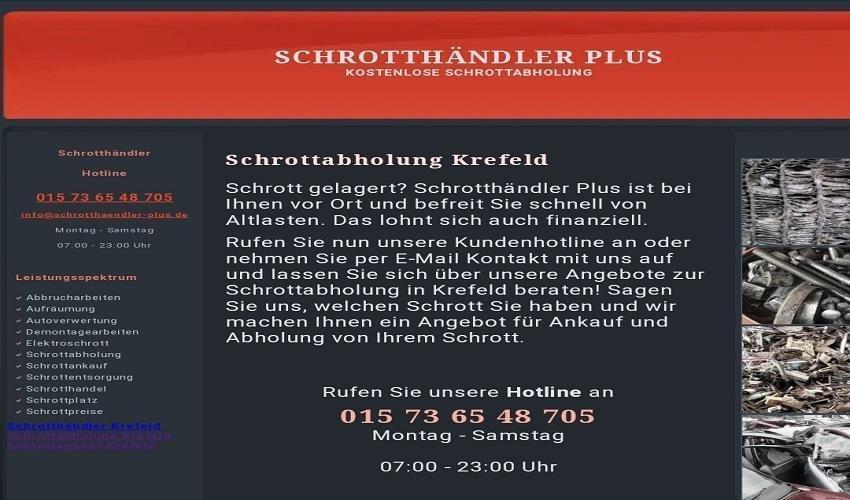 Schrott loswerden ➜ kostenlos inklusive Demontage durch — Schrottabholung Krefeld