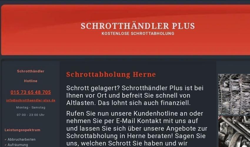 Schrotthändler in Herne zahlen wir gute Preise