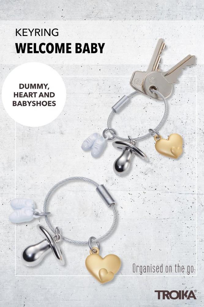 Baby shoes, dummies and hearts – no need for words, these are universal symbols!