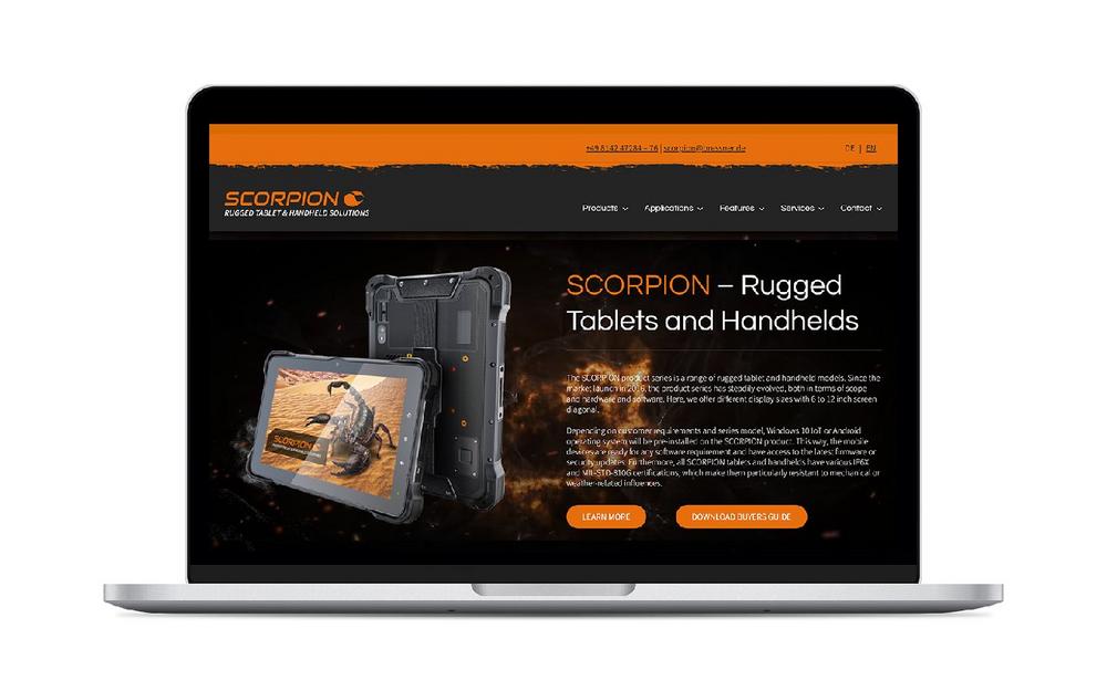 Fresh design with new content for the SCORPION website