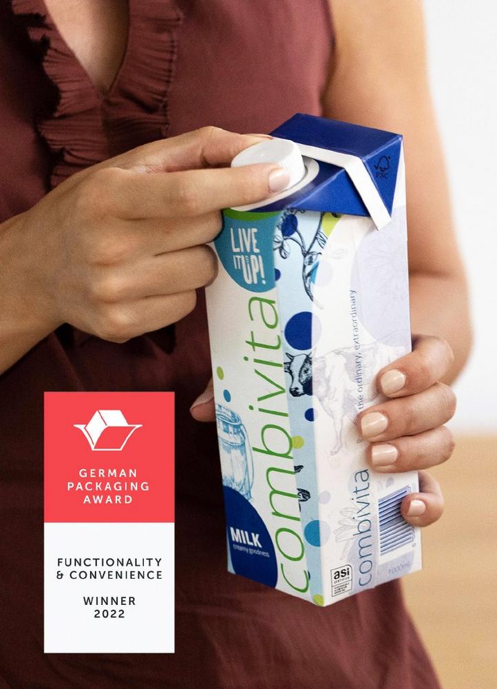 SIG’s next generation family-size packaging combivita with tethered closure truTwist wins German Packaging Award