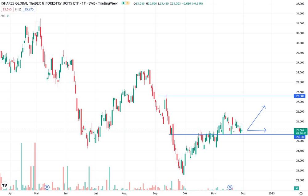 Timber & Forestry ETF weiterhin im Anstieg?