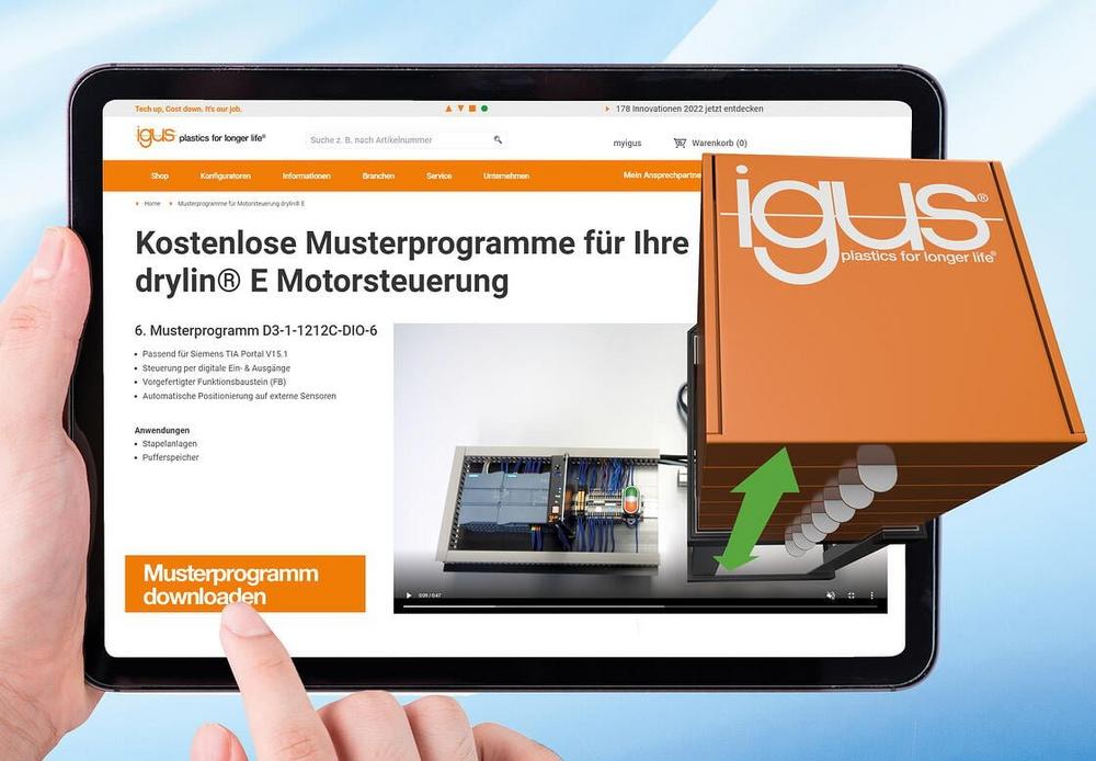 Ohne langes Programmieren: Motorsteuerungen von igus blitzschnell einrichten