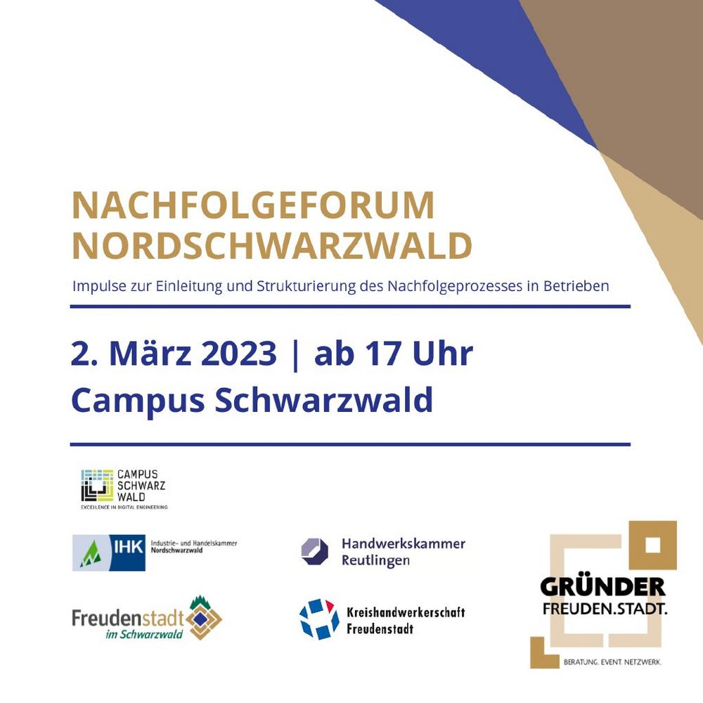 Nachfolgeforum Nordschwarzwald (Vortrag | Freudenstadt)