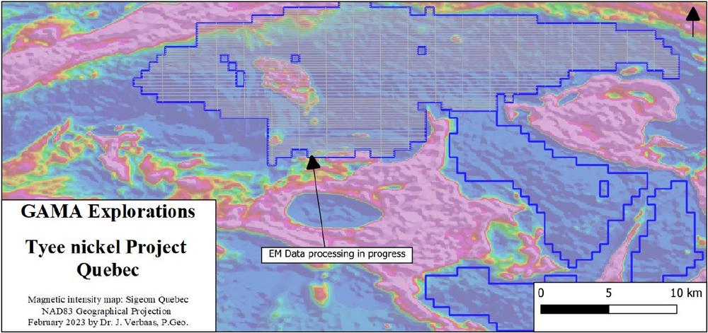 Gama schließt 2.378 Linienkilometer der geophysikalischen SkyTEM-Untersuchung über dem Nickel-Kupfer-Sulfid-Projekt Tyee in Quebec ab
