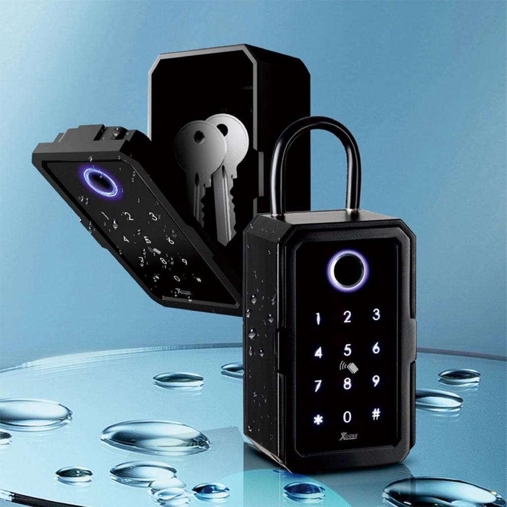 Xcase Smarter Schlüssel-Safe SAF-150.app, Touch-PIN, Fingerprint, Transponder, Bluetooth