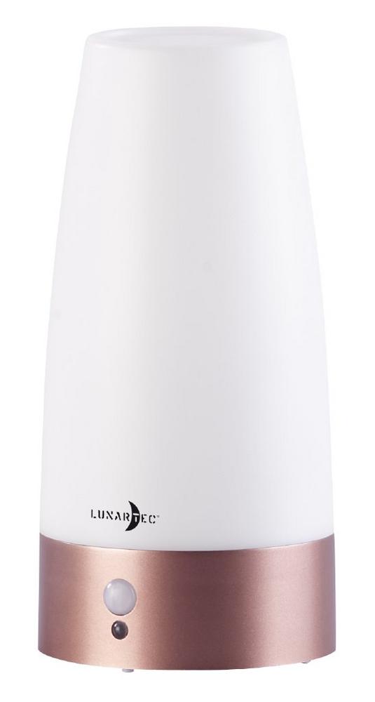 Lunartec LED-Akku-Tischlampe mit PIR-Bewegungs-Sensor, USB, warmweiß, rund