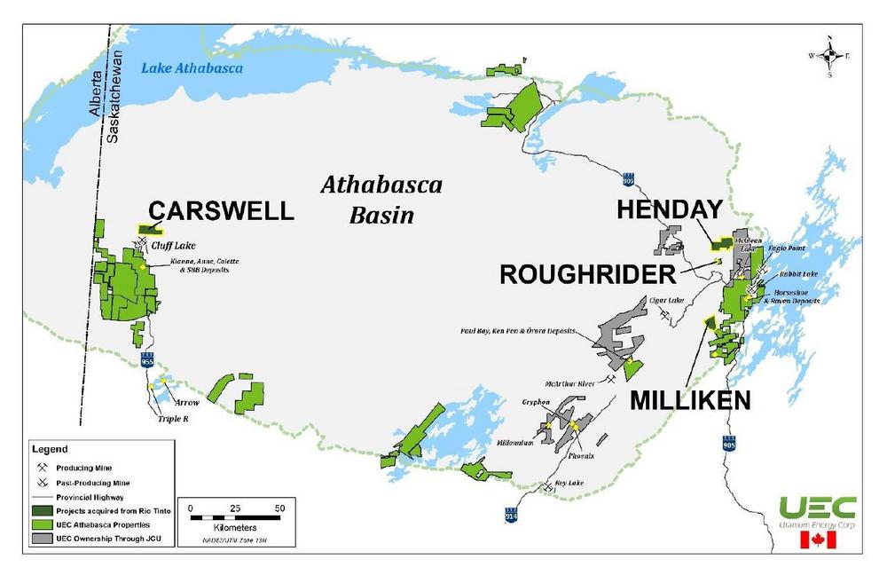 Uranium Energy Corp Acquires Portfolio of Canadian Uranium Exploration Projects in Saskatchewan’s Athabasca Basin from Rio Tinto Exploration Canada Inc