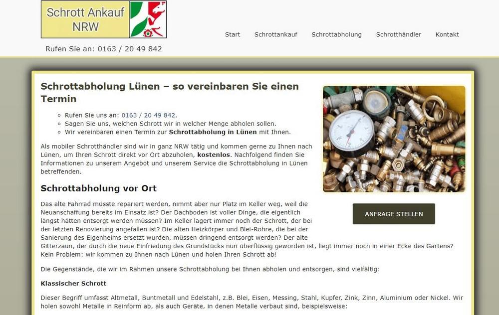 Die Schrottabholung richtet sich speziell an Lünen Unternehmen