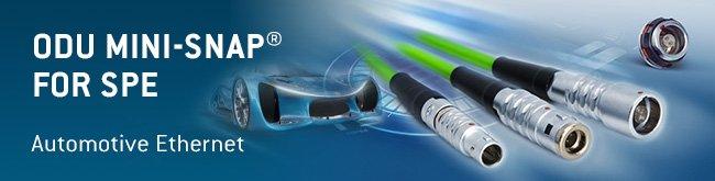 ODU MINI-SNAP® for SPE for Automotive Ethernet