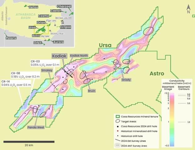 Cosa Resources Announces Completion of Inaugural Diamond Drilling Program at the 100% Owned Ursa Uranium Project in the Athabasca Basin, Saskatchewan