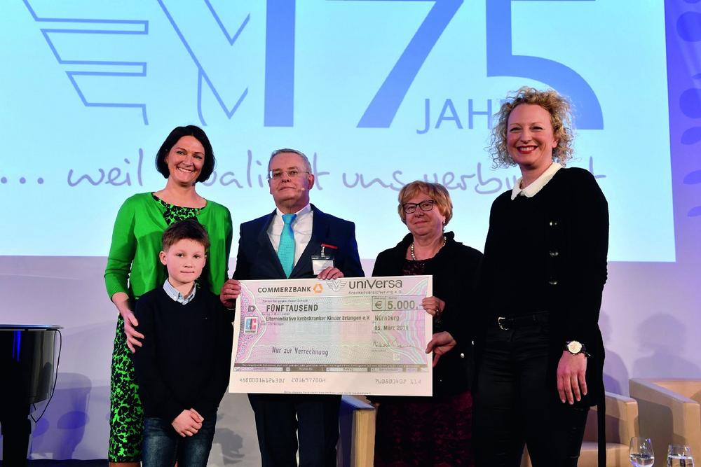 uniVersa unterstützt Elterninitiative krebskranker Kinder und Krankenpflegeverein St. Willibald