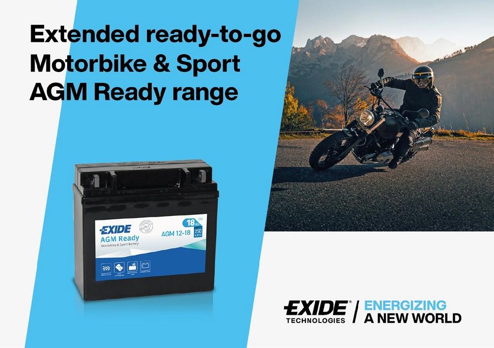 Exide Technologies élargit sa gamme de batteries AGM Ready pour la moto et le sport
