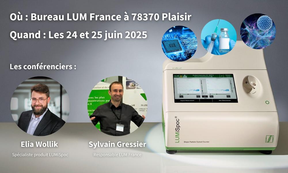 Une grande expertise pour de petites particules – Journées experts sur la caractérisation des particules chez LUM France