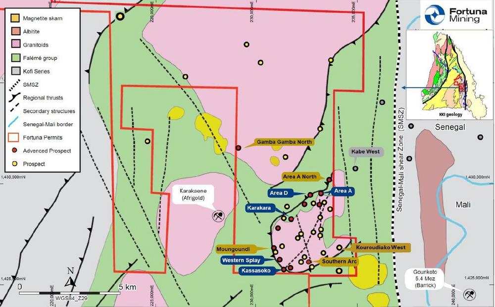 Fortuna bohrt 8,6 g/t Gold über 13,6 Meter im Southern Arc Prospektionsgebiet, Diamba Sud Projekt, Senegal