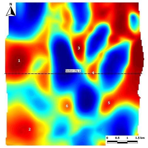 Neue Inversionsdaten zeigen sechs Anomalien am Awacha-Zielgebiet von Aurania