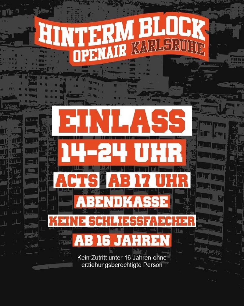Letzte Infos zum Hinterm Block Open Air – Premiere am Wochenende in Karlsruhe mit Luvre47, Live-Graffiti, Tattoos, Essen & mehr