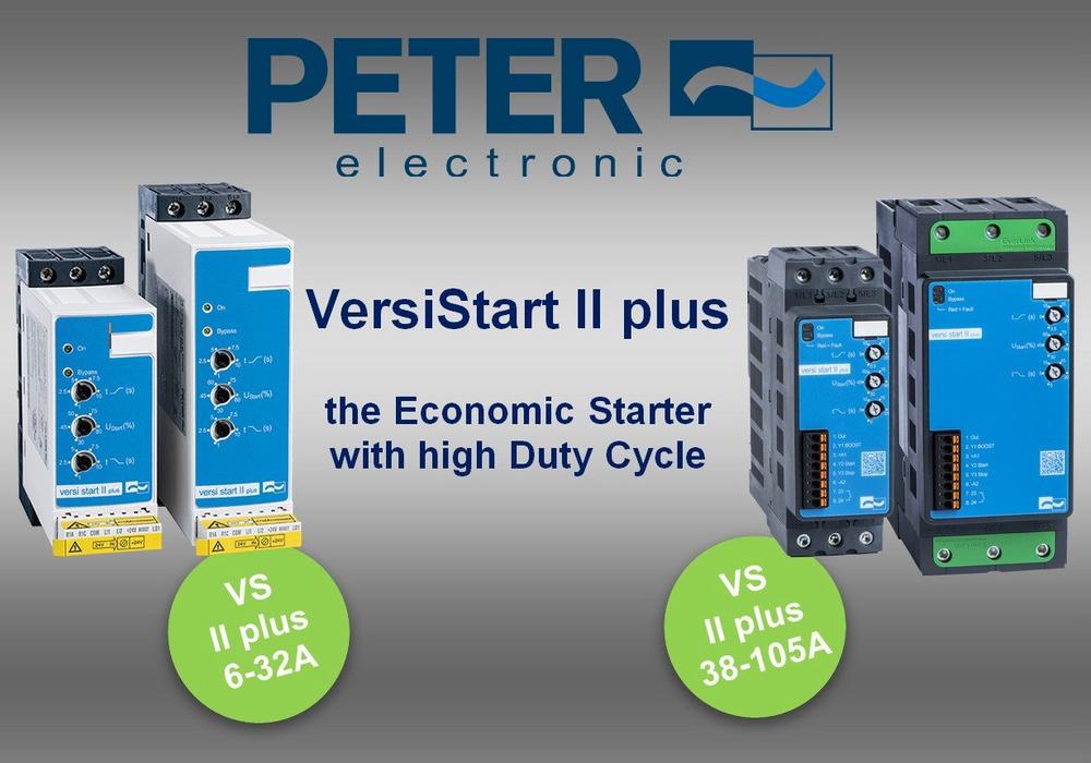 PETER electronic präsentiert das neue Sanftanlaufgerät – VersiStart II plus – Das Plus für optimalen Sanftanlauf