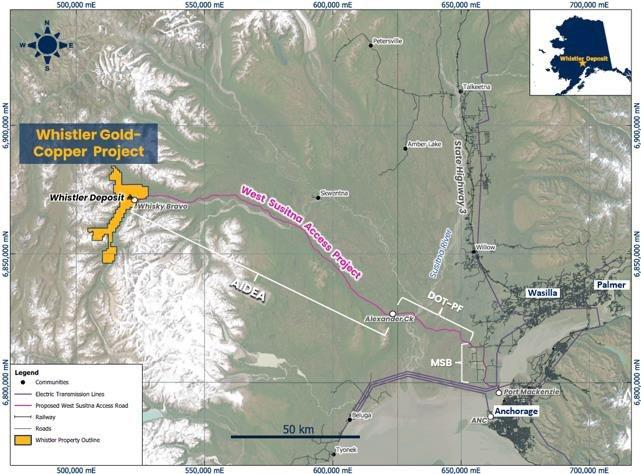 U.S. GoldMining begrüßt Pläne des Bundesstaates Alaska zum Ausbau der wichtigen Straßeninfrastruktur zum Whistler Gold-Kupfer-Projekt