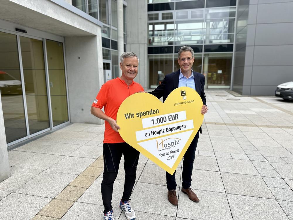 LEONHARD WEISS spendet 1.000 Euro an das Hospiz Göppingen