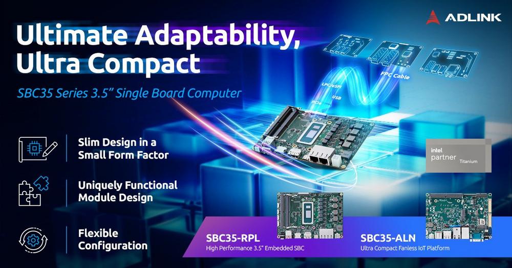 ADLINK Unveils the New SBC35 Series: 3.5” Single Board Computers Tailored for Compact Efficiency