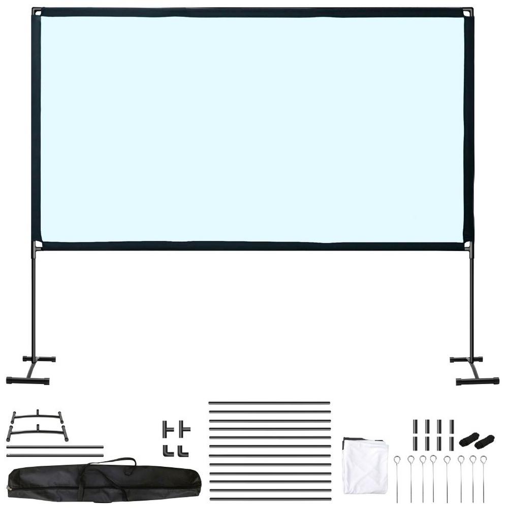 SceneLights Technologies Outdoor-Projektionsleinwand mit Gestell und Tasche, 120″ / 305cm, 16:9